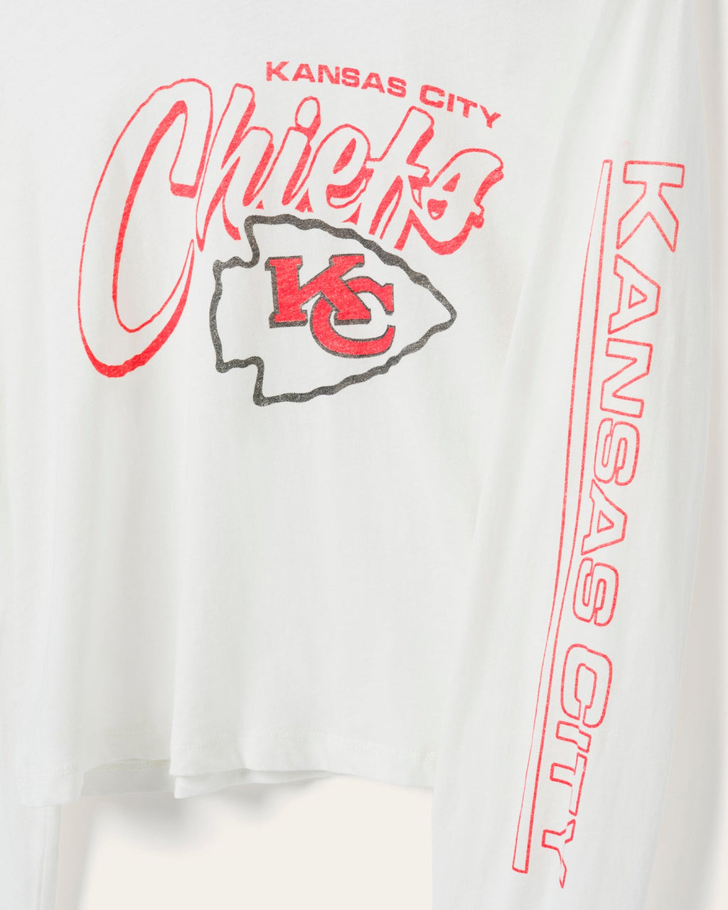 Women's Kansas City Chiefs Touchdown Long Sleeve Cropped Tee product image 4