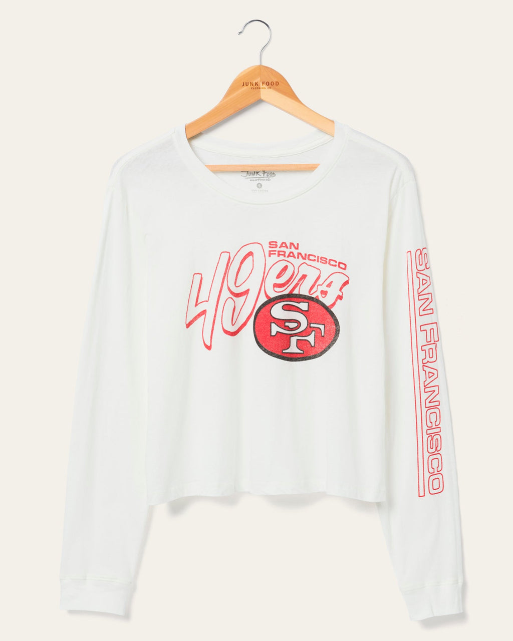 Women's San Francisco 49ers Touchdown Long Sleeve Crop Tee product image 1