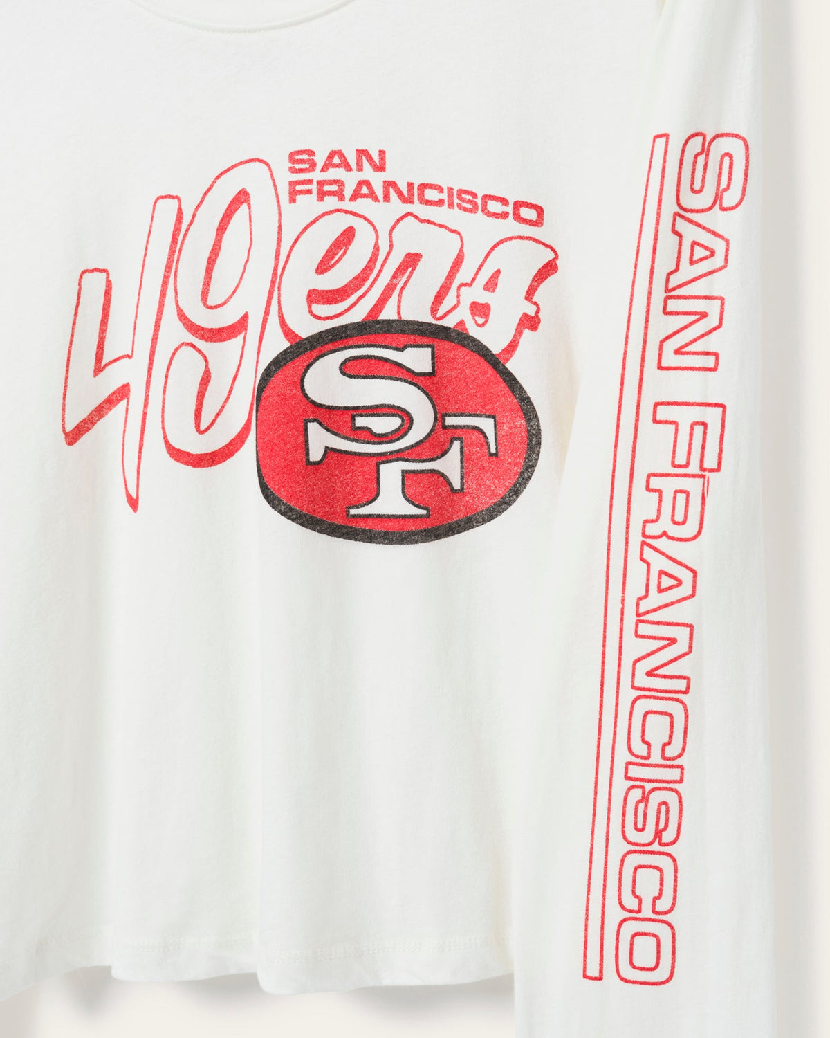Women's San Francisco 49ers Touchdown Long Sleeve Crop Tee product image 5