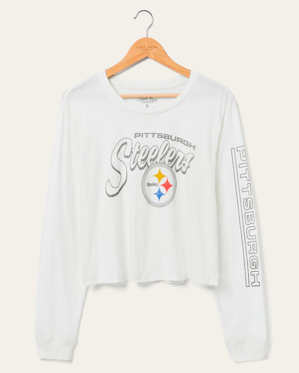 Women's Pittsburgh Steelers Touchdown Long Sleeve Crop Tee product image 1