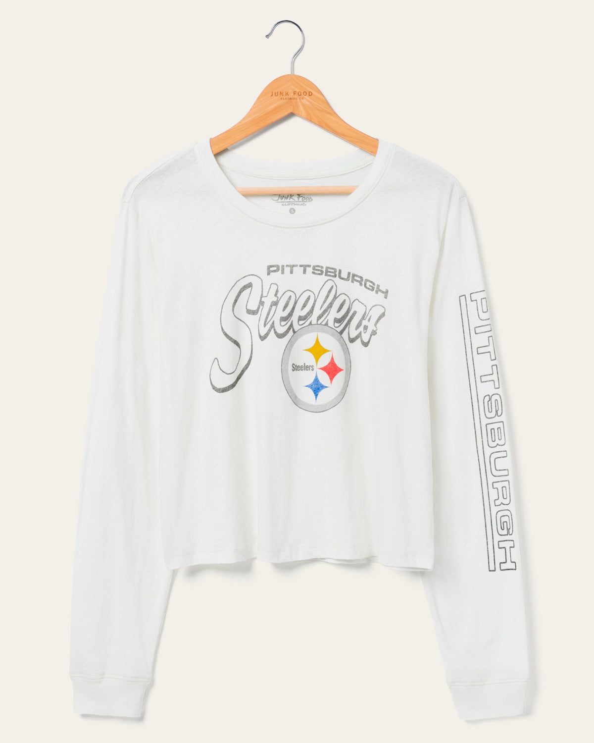Women's Pittsburgh Steelers Touchdown Long Sleeve Crop Tee product image 1