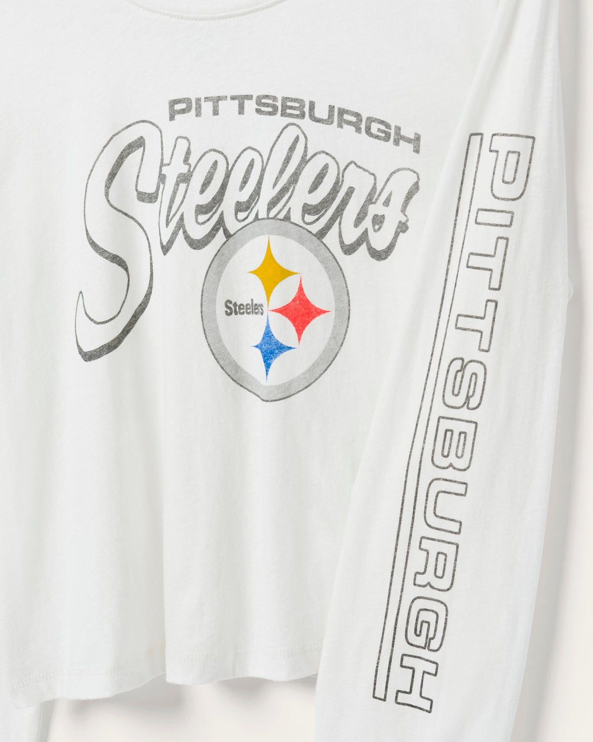 Women's Pittsburgh Steelers Touchdown Long Sleeve Crop Tee product image 5