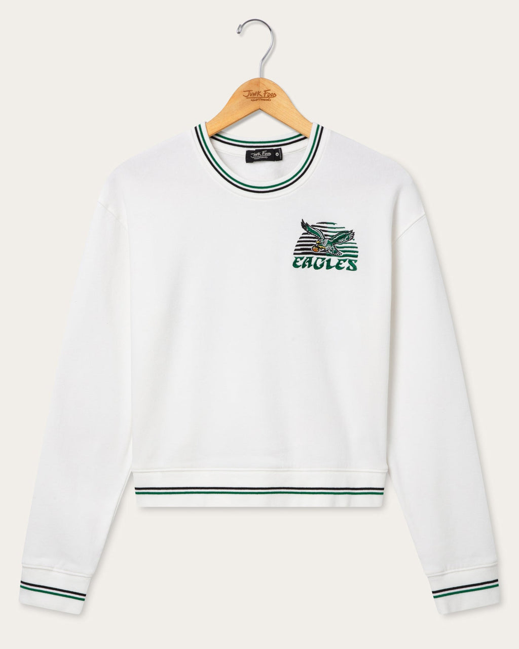 Women's Philadelphia Eagles Cropped Striped Rib Fleece product image 1
