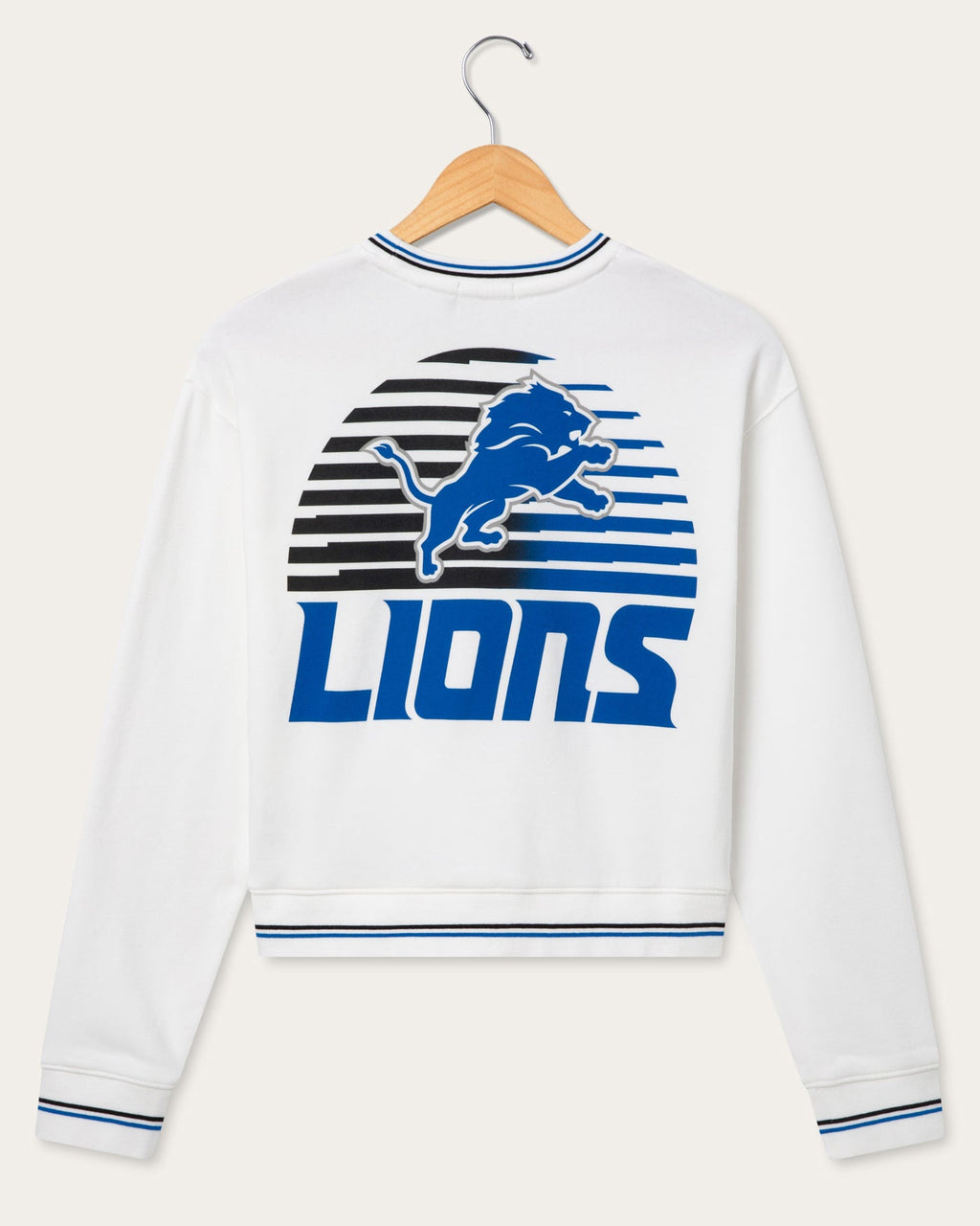 Women's Detroit Lions Cropped Striped Rib Fleece product image 2