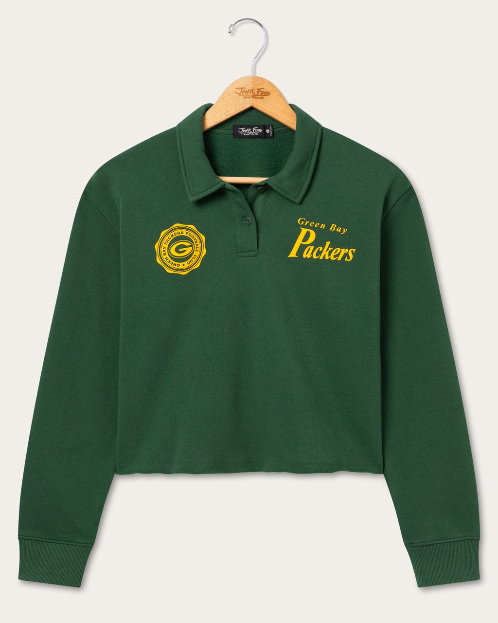 Women's Green Bay Packers Polo Crop Fleece product image 1
