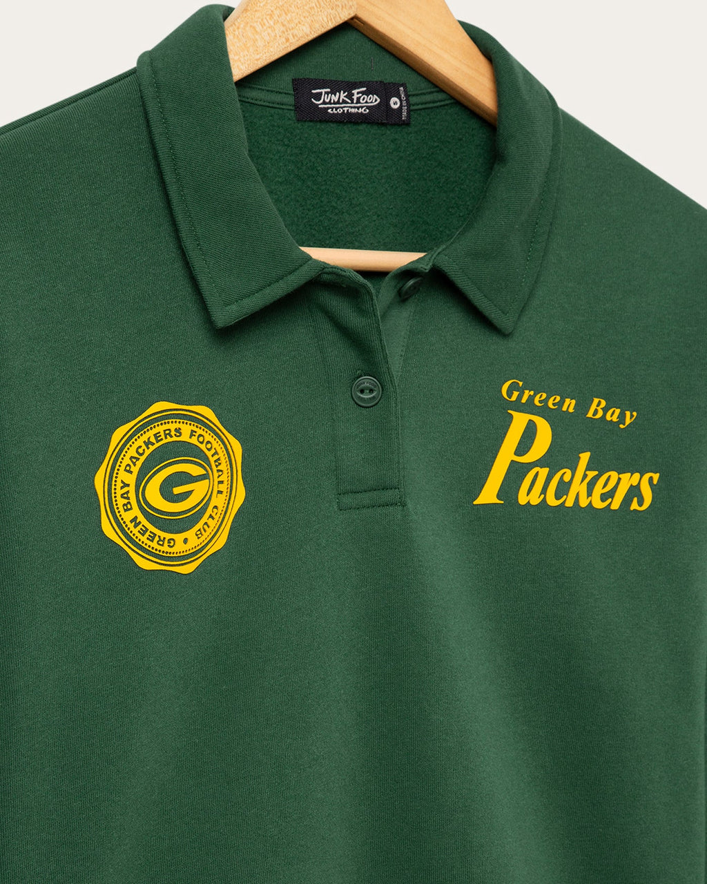 Women's Green Bay Packers Polo Crop Fleece product image 5