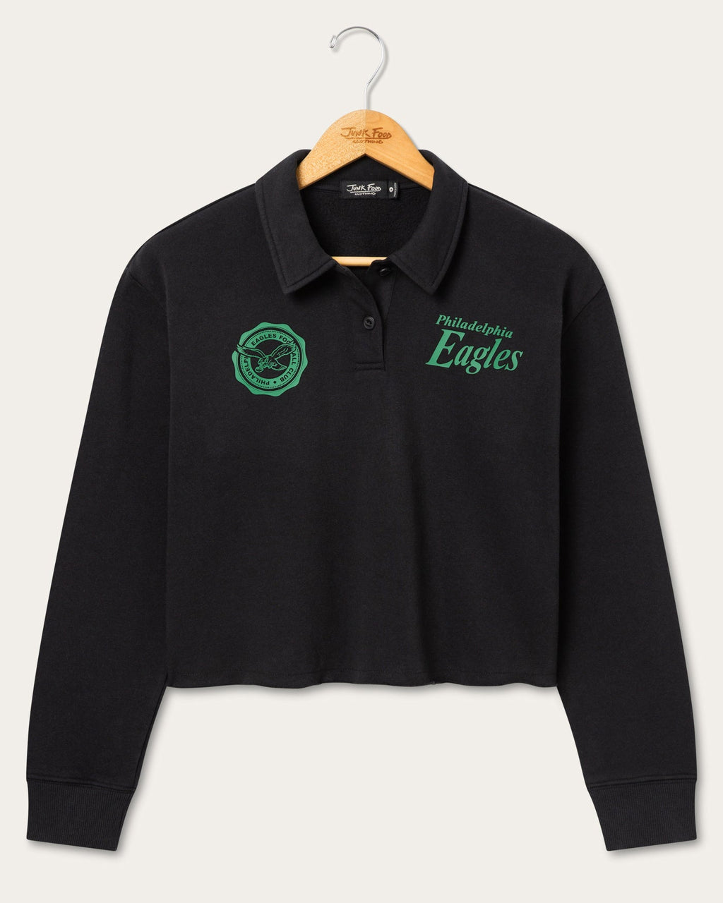 Women's Philadelphia Eagles Polo Crop Fleece product image 1