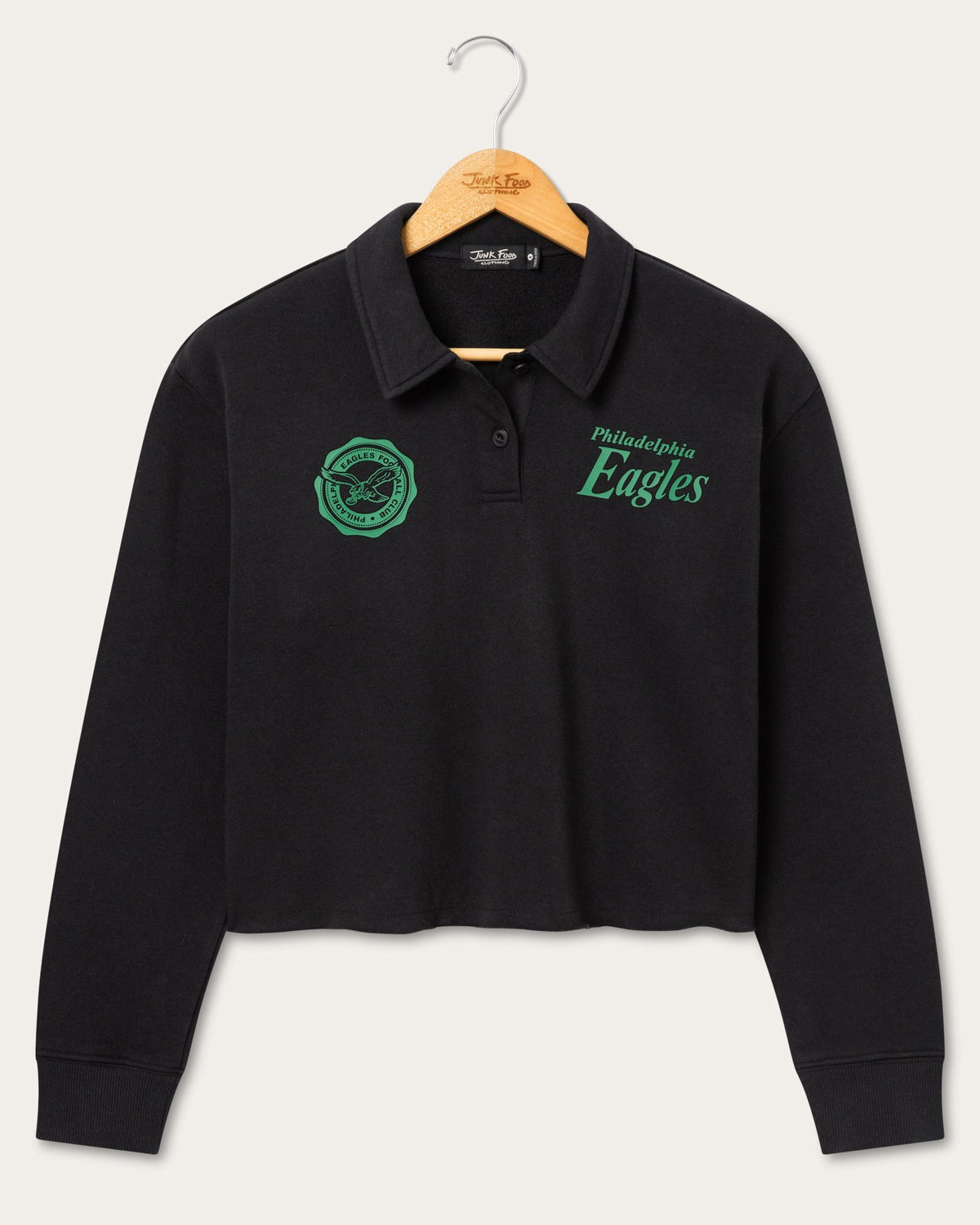Women's Philadelphia Eagles Polo Crop Fleece product image 1