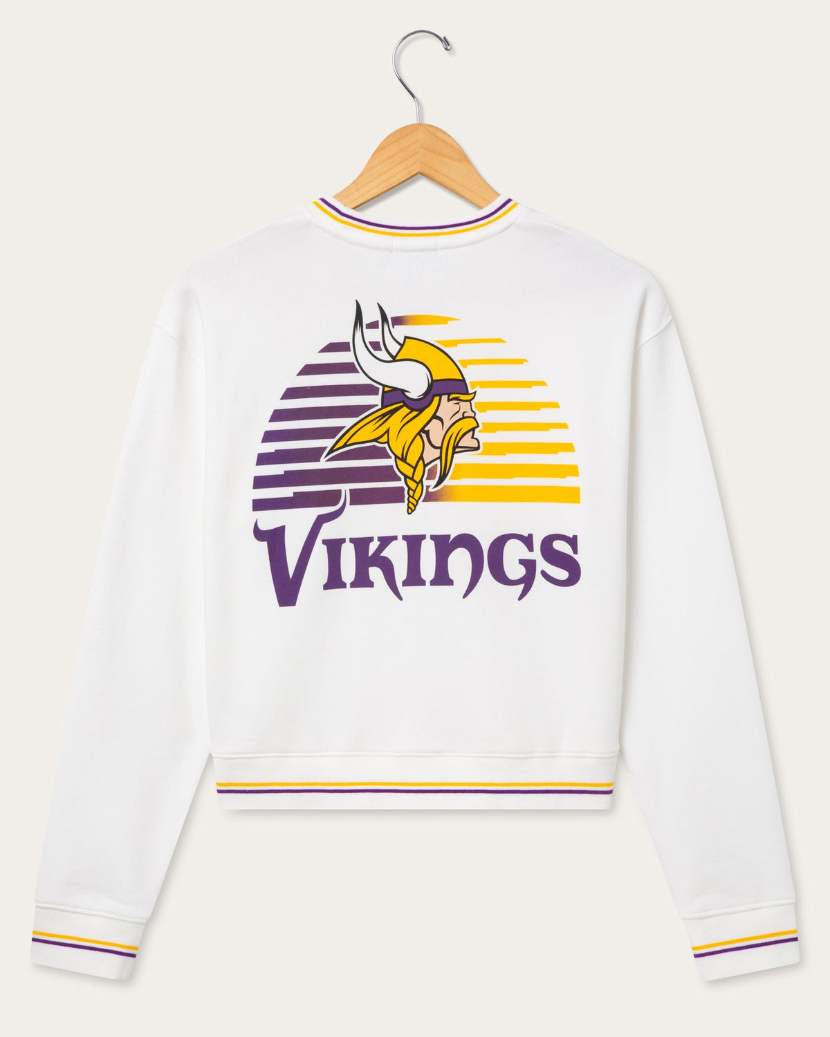 Women's Minnesota Vikings Cropped Striped Rib Fleece product image 2