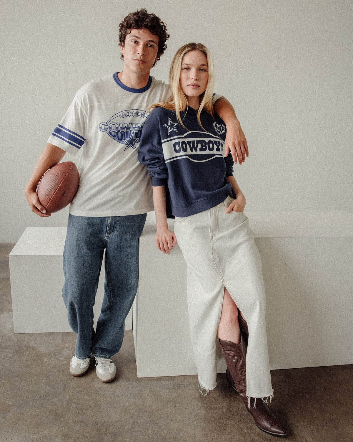 Dallas Cowboys Oversized Striped Ringer Tee product image 3