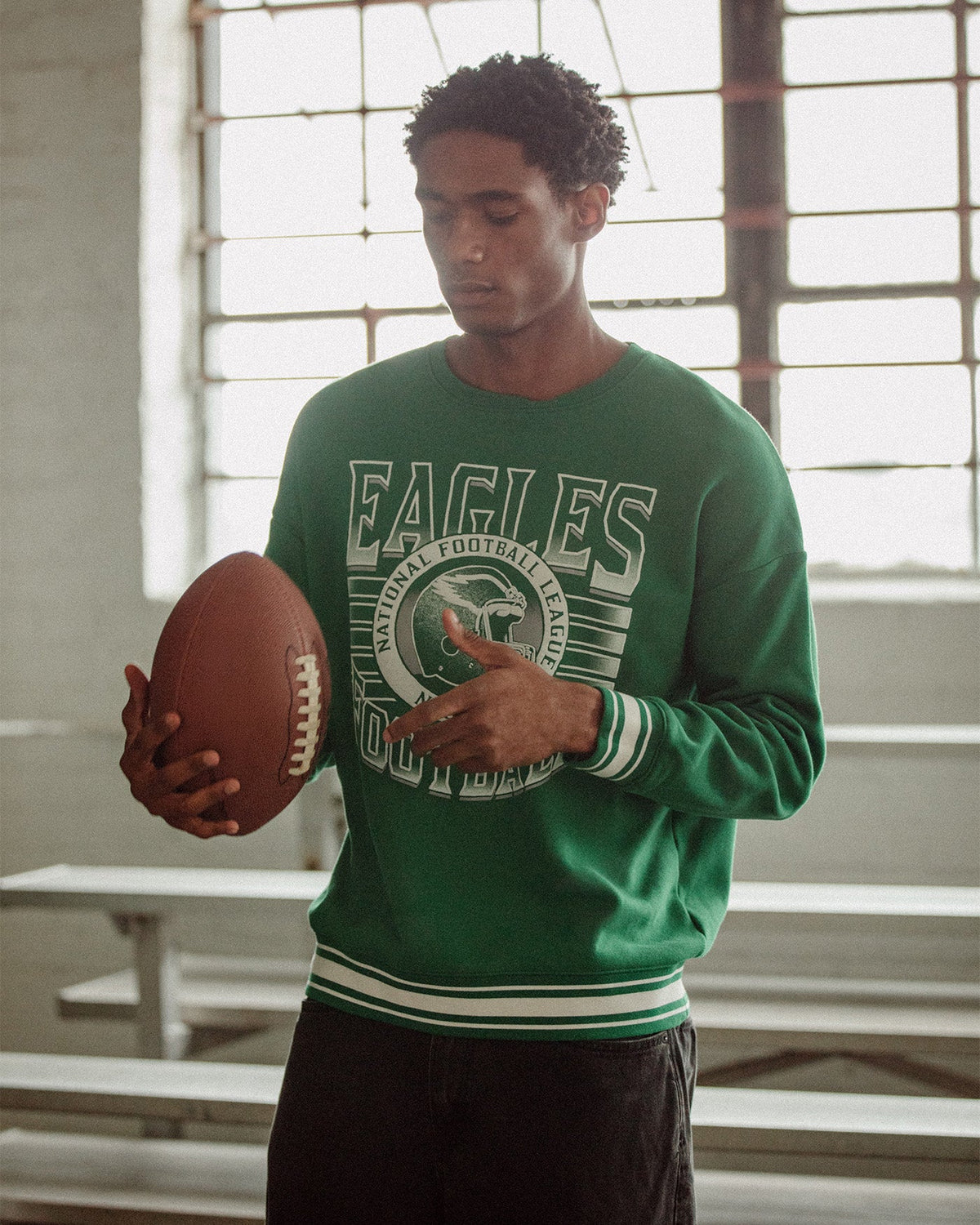 Philadelphia Eagles Striped Rib Crew Fleece product image 2