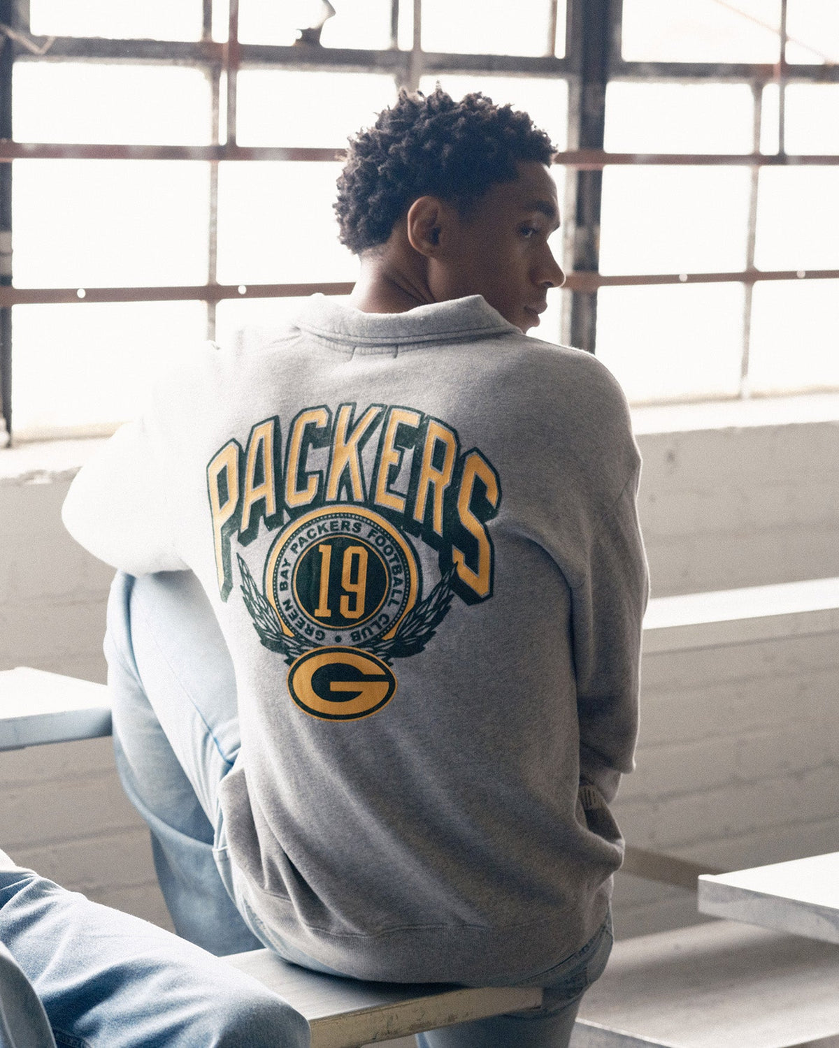 Green Bay Packers Flocked Quarter Zip product image 2