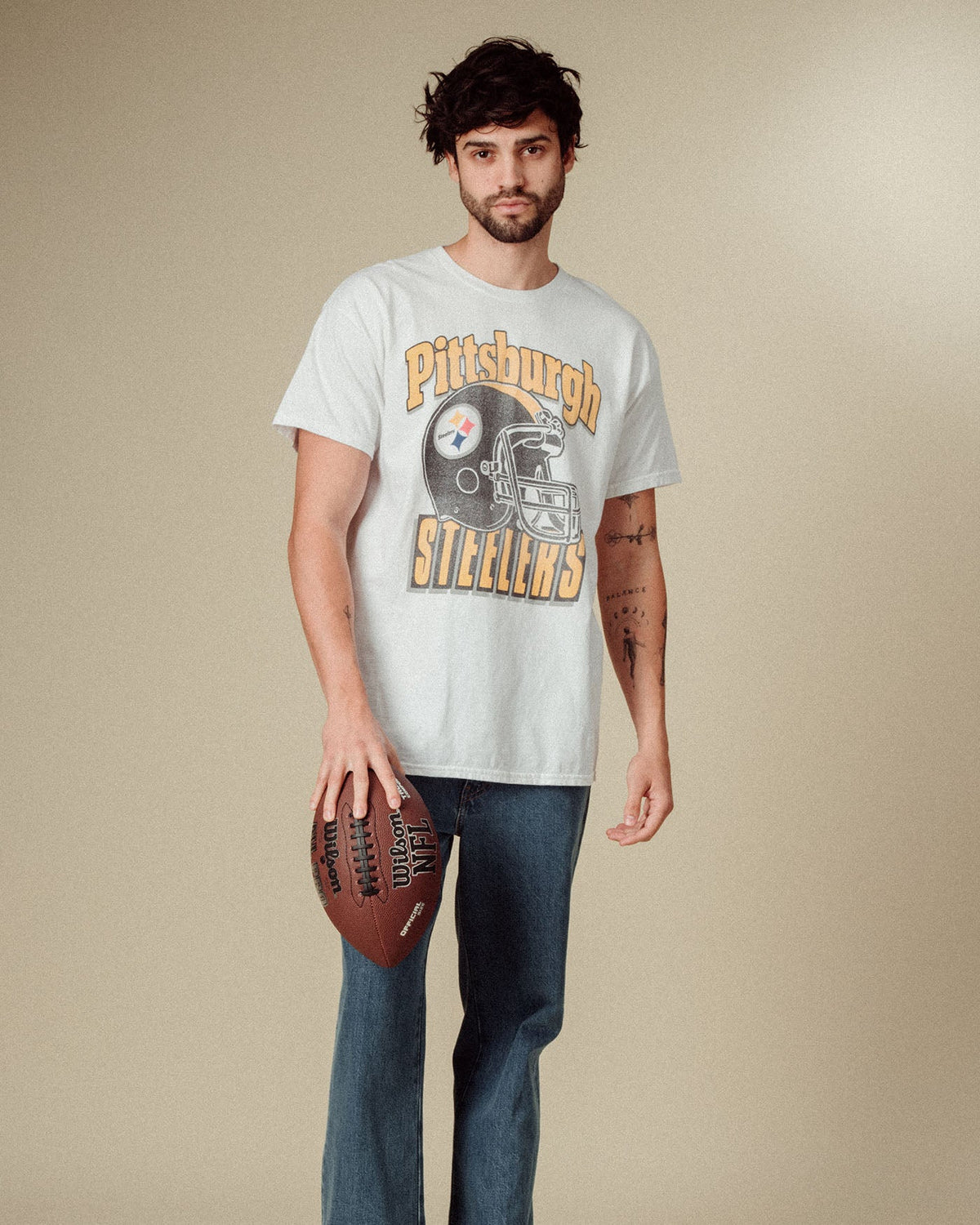 Pittsburgh Steelers Throwback Helmet Flea Market Tee product image 2